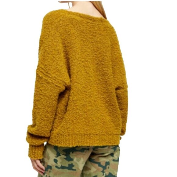 Free People Finders Keepers V Neck Sweater Athens Moss Size S - Picture 5 of 10